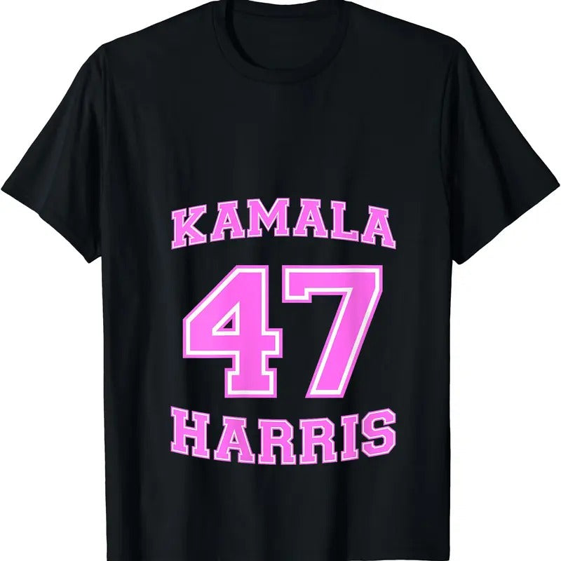 Womens Varsity First Woman President Harris 2024 Kamala Harris 47 T-Shirt Hoodie, Sweatshirt | HypeCrazeTee.com