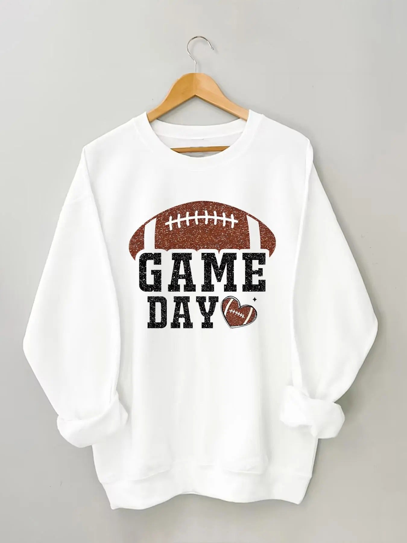 Womenswear Letter & Rugby Print Round Neck Sweatshirt, Casual  Lady Comfort Long Sleeve Crew Neck Pullover for Daily...