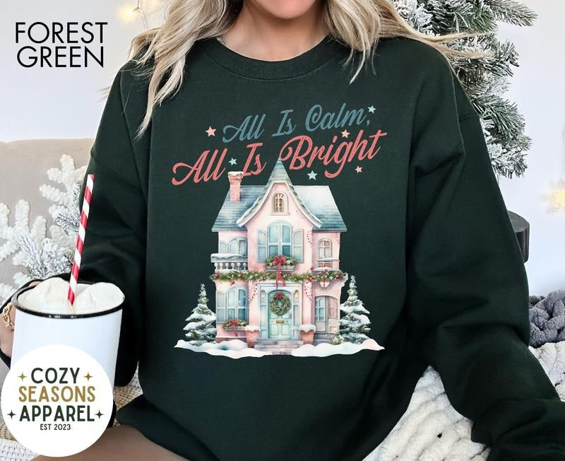 Wonderland Christmas Sweatshirt, Womens Christmas Sweatshirt, Christmas Sweatshirts for Women, Christmas Women,Merry...