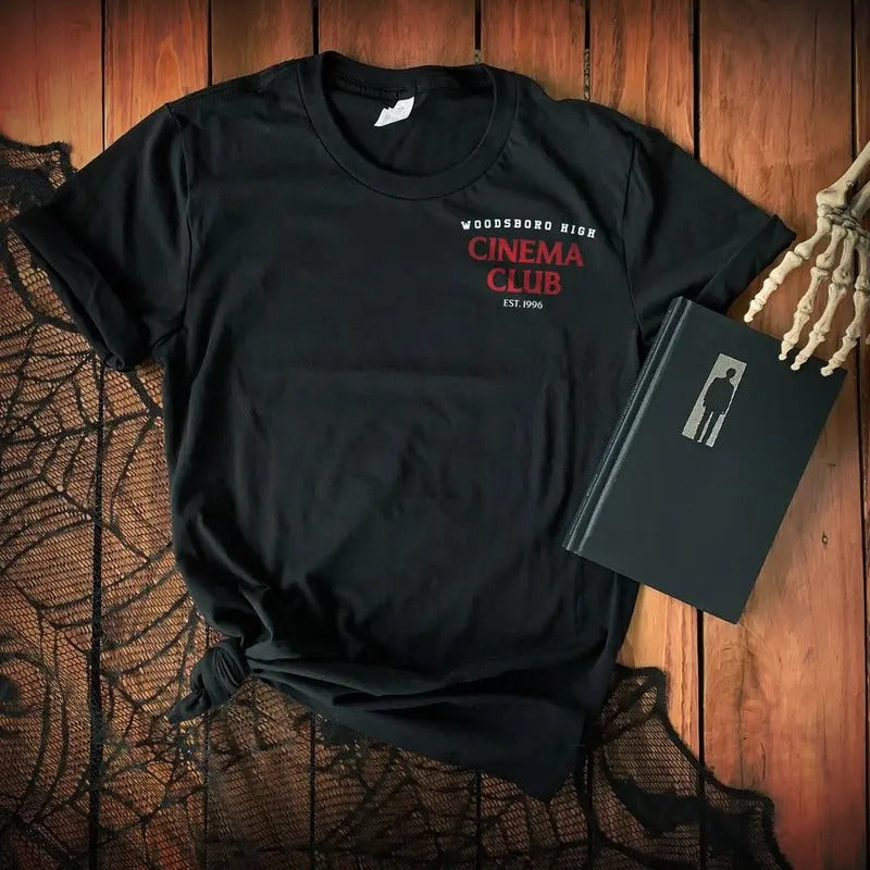 Woodsboro High Cinema Club T-shirt - Scream- Graphic shirt - Horror Hoodie, Sweatshirt | HypeCrazeTee.com
