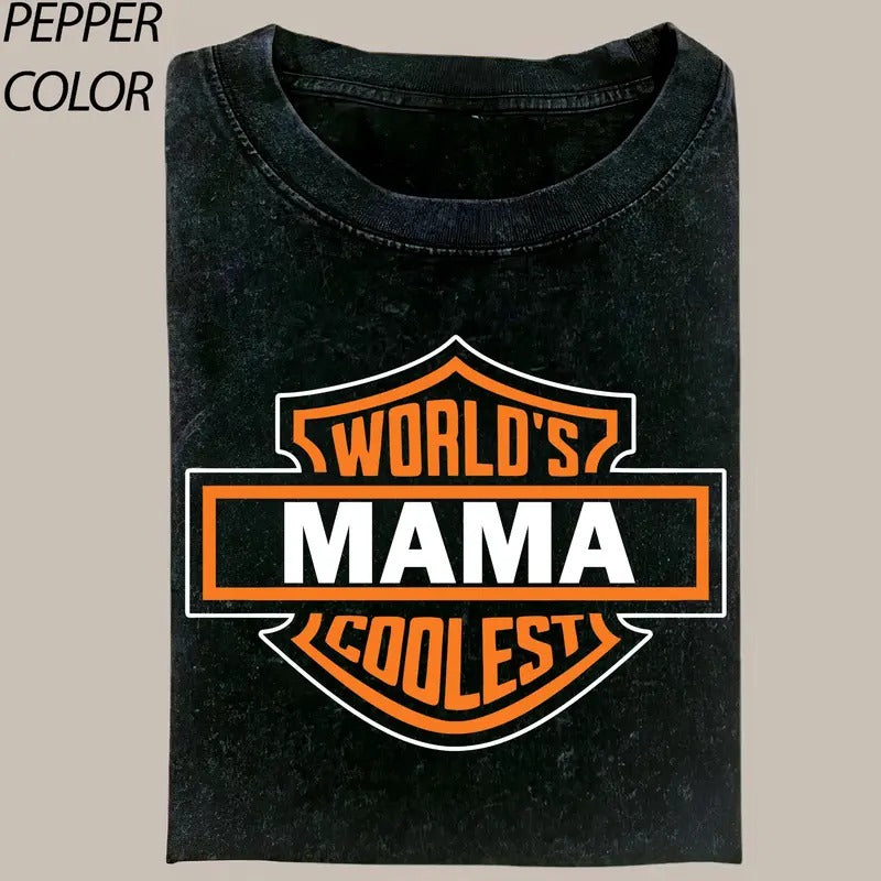 World's Coolest Mama And Papa Shirt, Mother's Day Tee, Motorcycle Dad Gift Funny Father's Day & Christmas Gift for Mon...