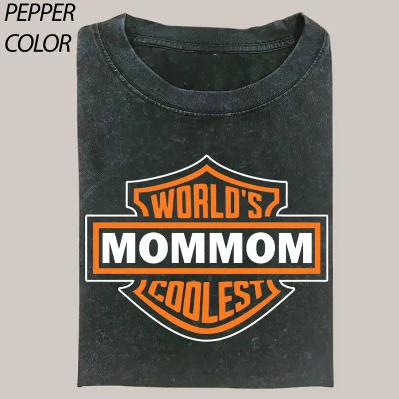World's Coolest MomMom Shirt, Mom Motorcycle Shirt, Funny Mama Birthday Gift Hoodie, Sweatshirt | HypeCrazeTee.com