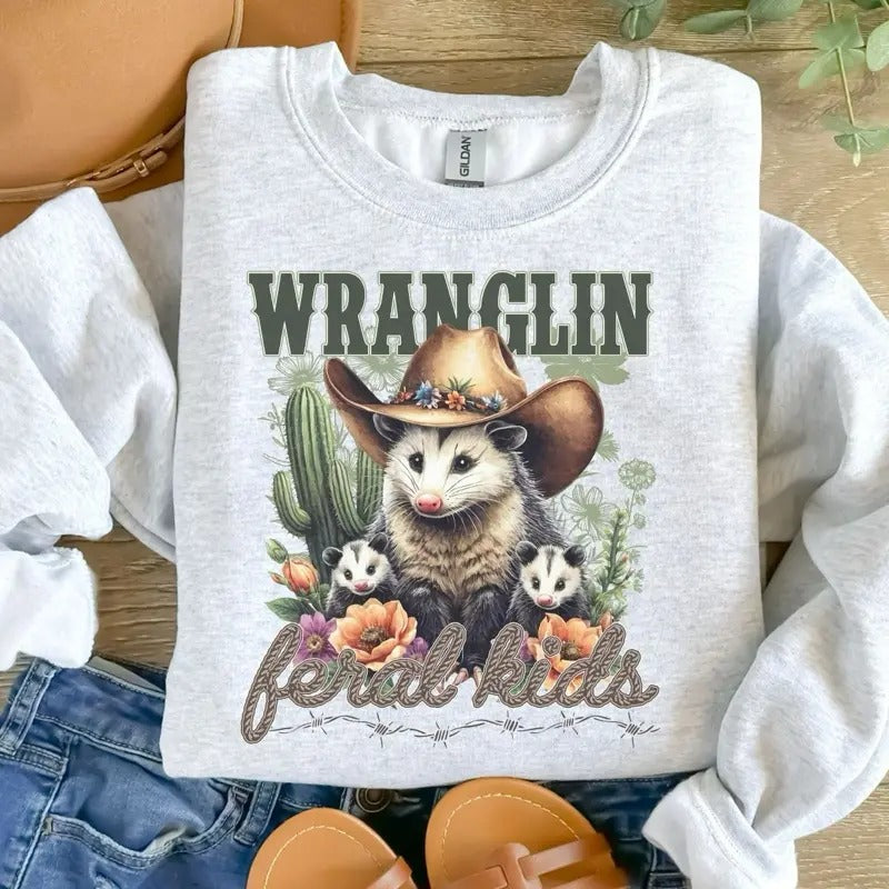 Wranglin Feral Ash Grey Sublimation T-Shirts, Hoodie, Sweatshirt