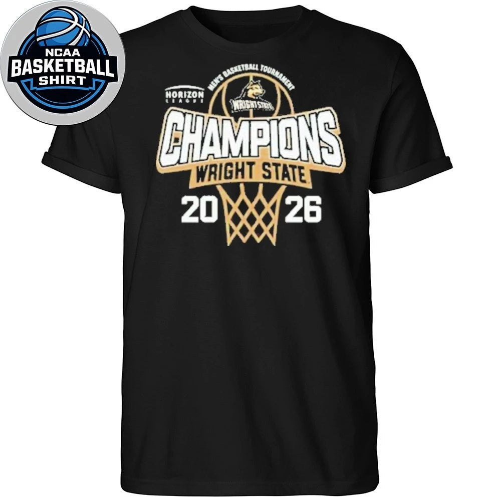 Wright State Raiders 2026 Horizon League Men’s Basketball Tournament Champions Logo Shirt