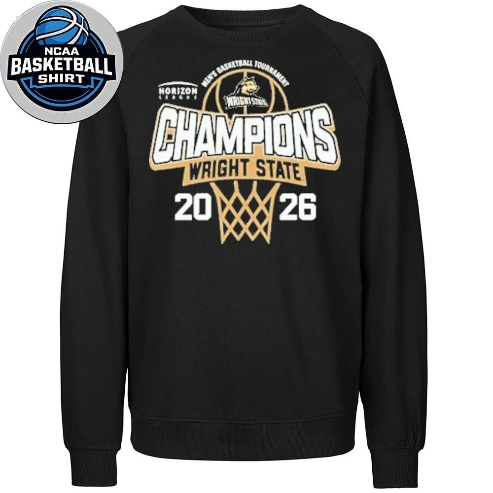 Wright State Raiders 2026 Horizon League Men’s Basketball Tournament Champions Logo Shirt
