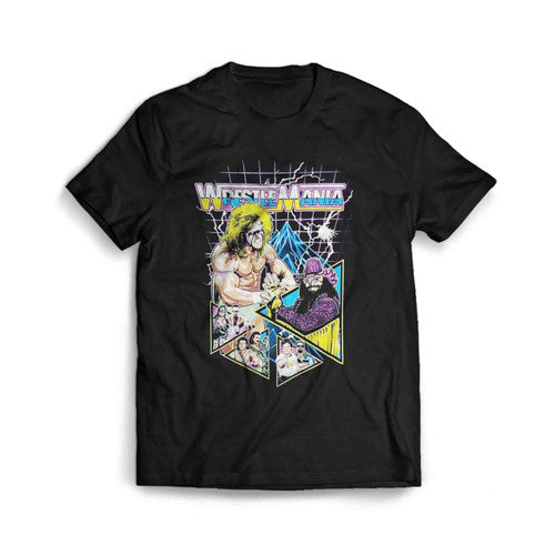 Wwe Wrestlemania Ultimate Warrior Vintage Retro Wwf Men's T-Shirt Tee