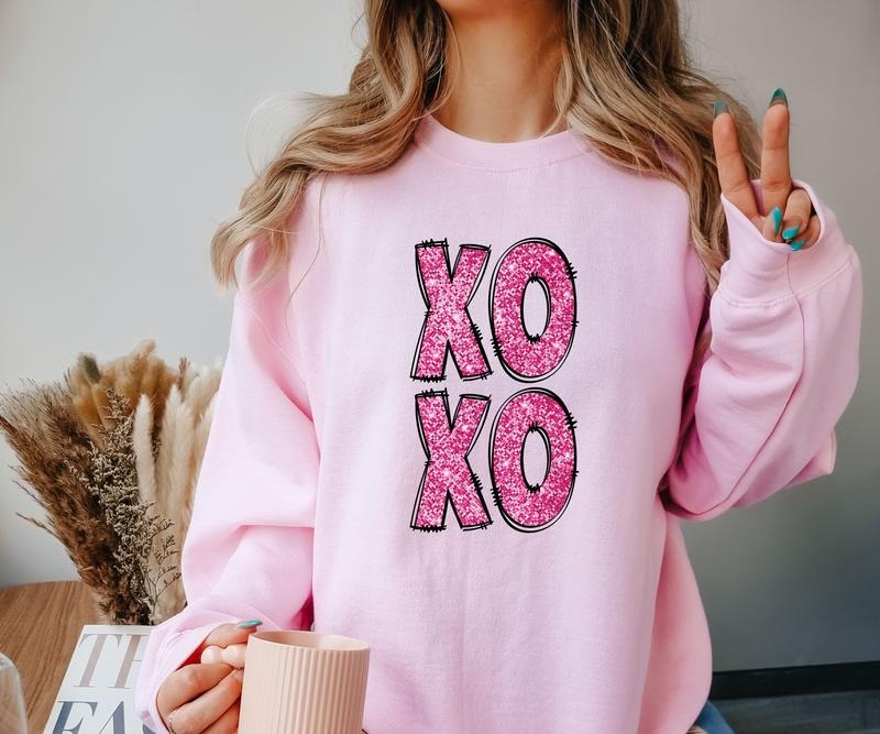 XOXO Faux Shimmer T-Shirts, Hoodie, Sweatshirt