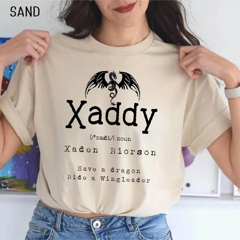 Xaddy shirt, Xaden Riorson Tees, Xaden Fourth Wing Sweatshirt, Fourth Wing Merch tee, Iron Flame Sweatshirt, Rebecca...