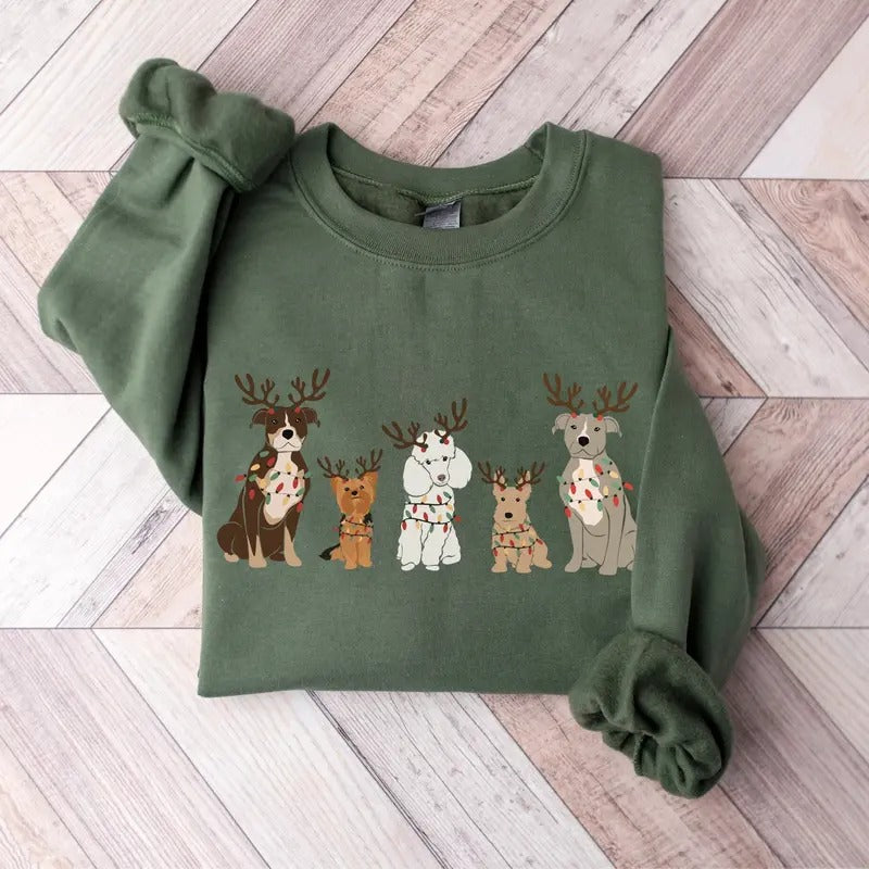 Xmas Dog Sweatshirt, Dog Owner Christmas Gift, Dog Christmas Sweatshirt, Christmas Sweater, Holiday Sweater, Xmas Shirt,...