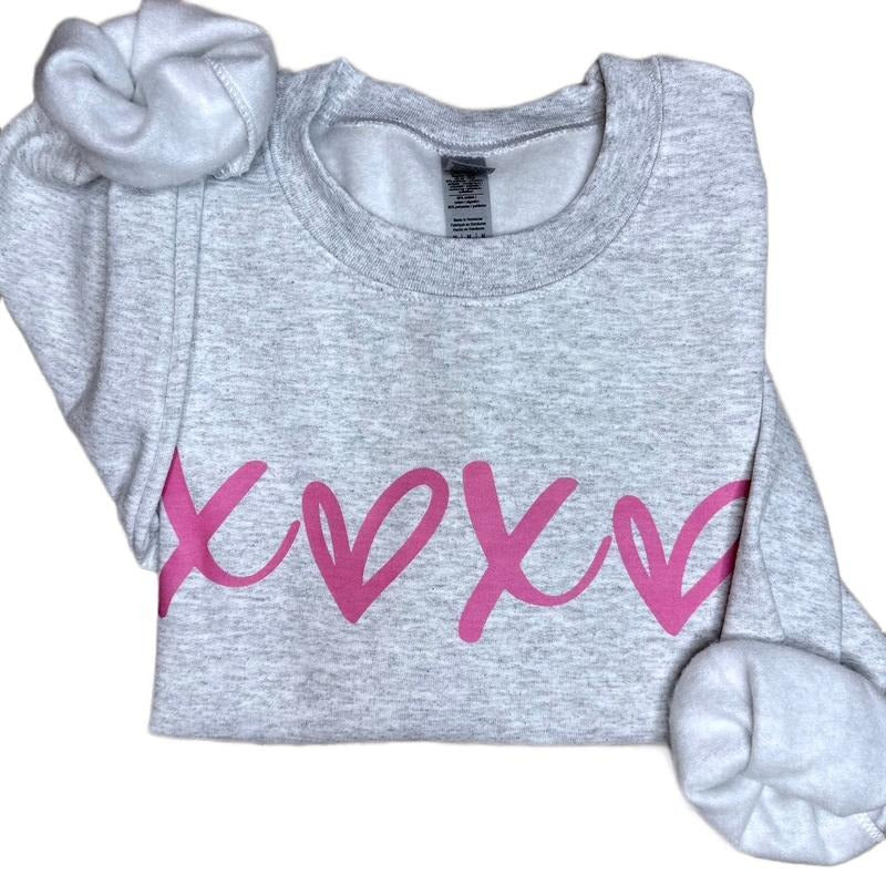 Xoxo Valentine Sweatshirt, Cute Valentine's Day Sweatshirt T-Shirts, Hoodie | HypeCrazeTee.com