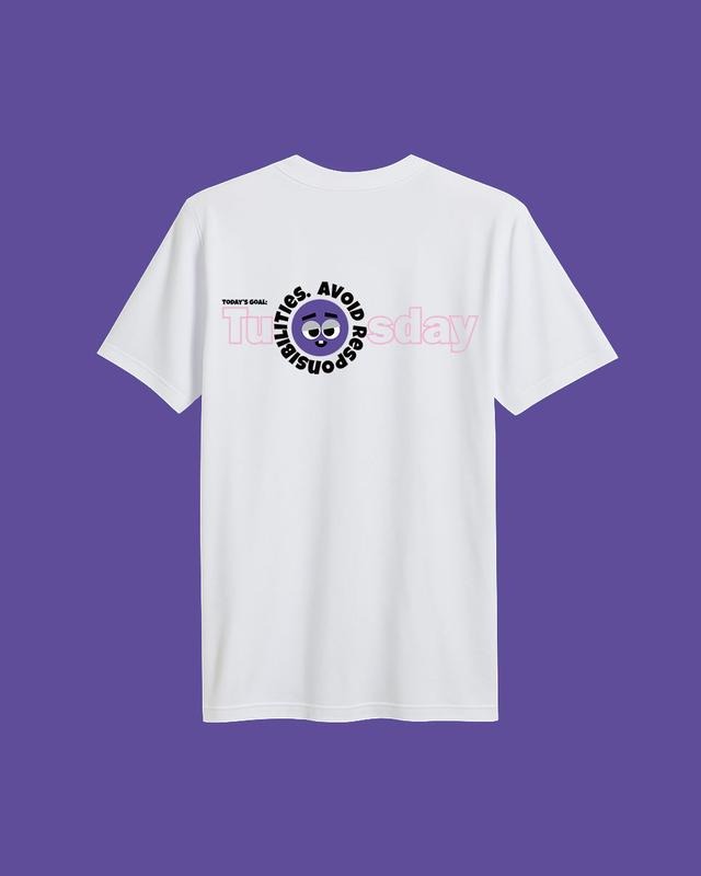 Xpre88ion Tuesday White T-Shirt