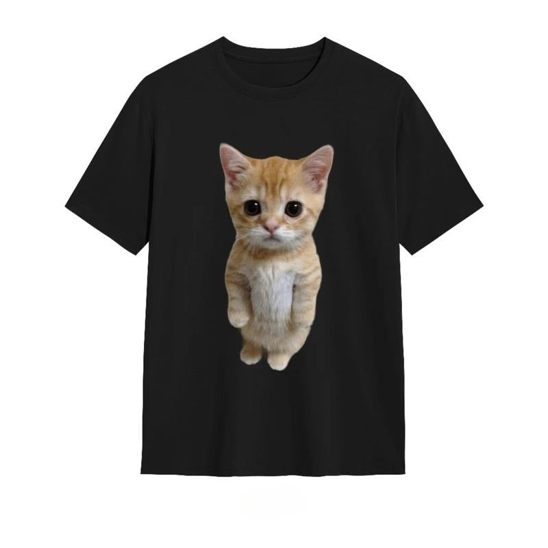 Y2K Adorable Cat Design T-Shirt, Cute Cat Tshirt, Fantasy Kitten Tshirt, Love Cat Tshirt, Meme Cringe Funny Dumb Shirts,...
