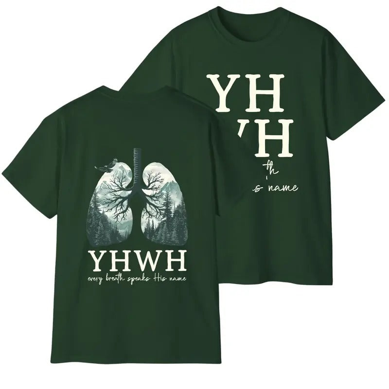 YHWH Lungs Christian 2 Sides Hoodie, Every Breath Speak His Name Hoodie, Hebrew Name of God Shirt, Faith Apparel Hoodie,...