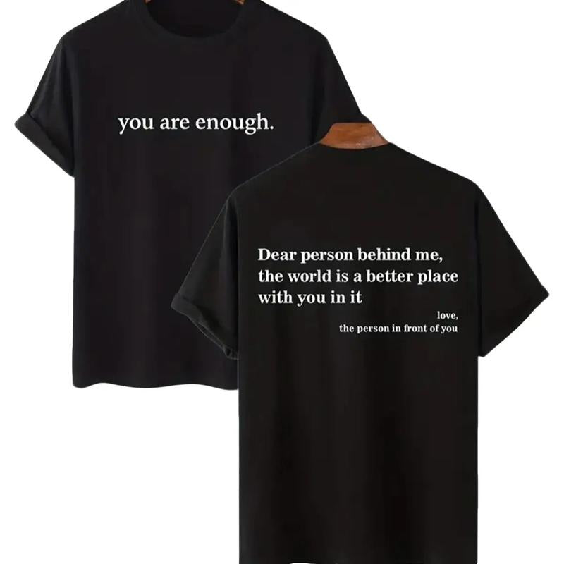 YOU ARE ENOUGH Sleeve Cotton Casual Menswear T-Shirts, Hoodie, Sweatshirt