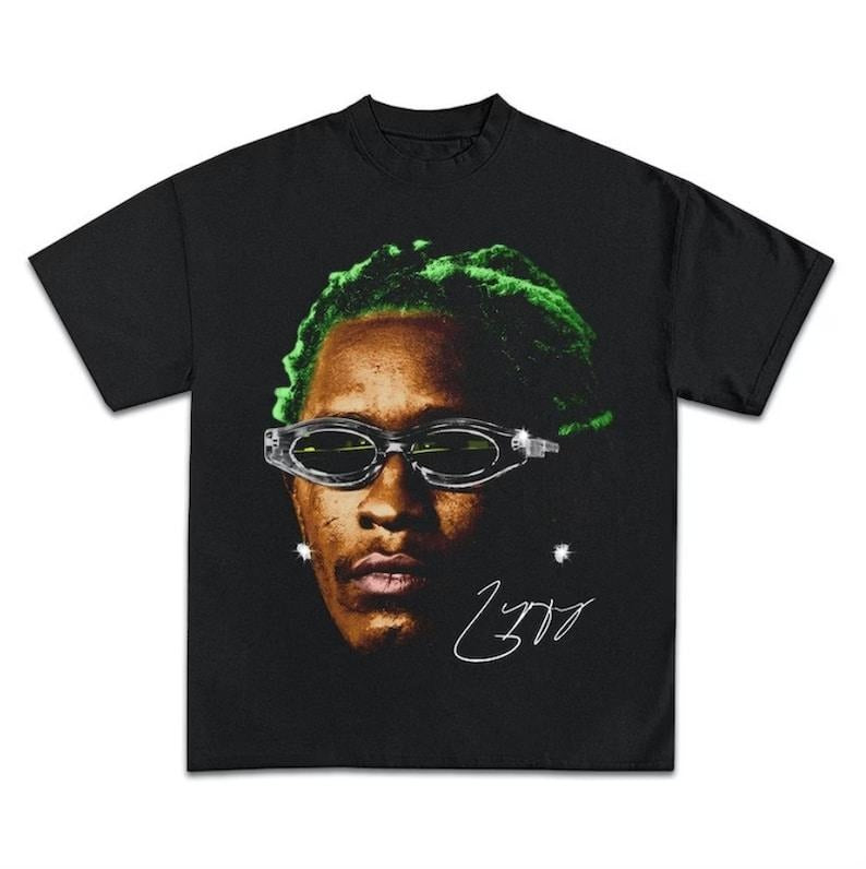 YOUNG THUG T-Shirt, Rap Tee Concert Merch Thugger Slime Season, Green Rare Hip Hop Graphic Print 1531772837, Gifts...