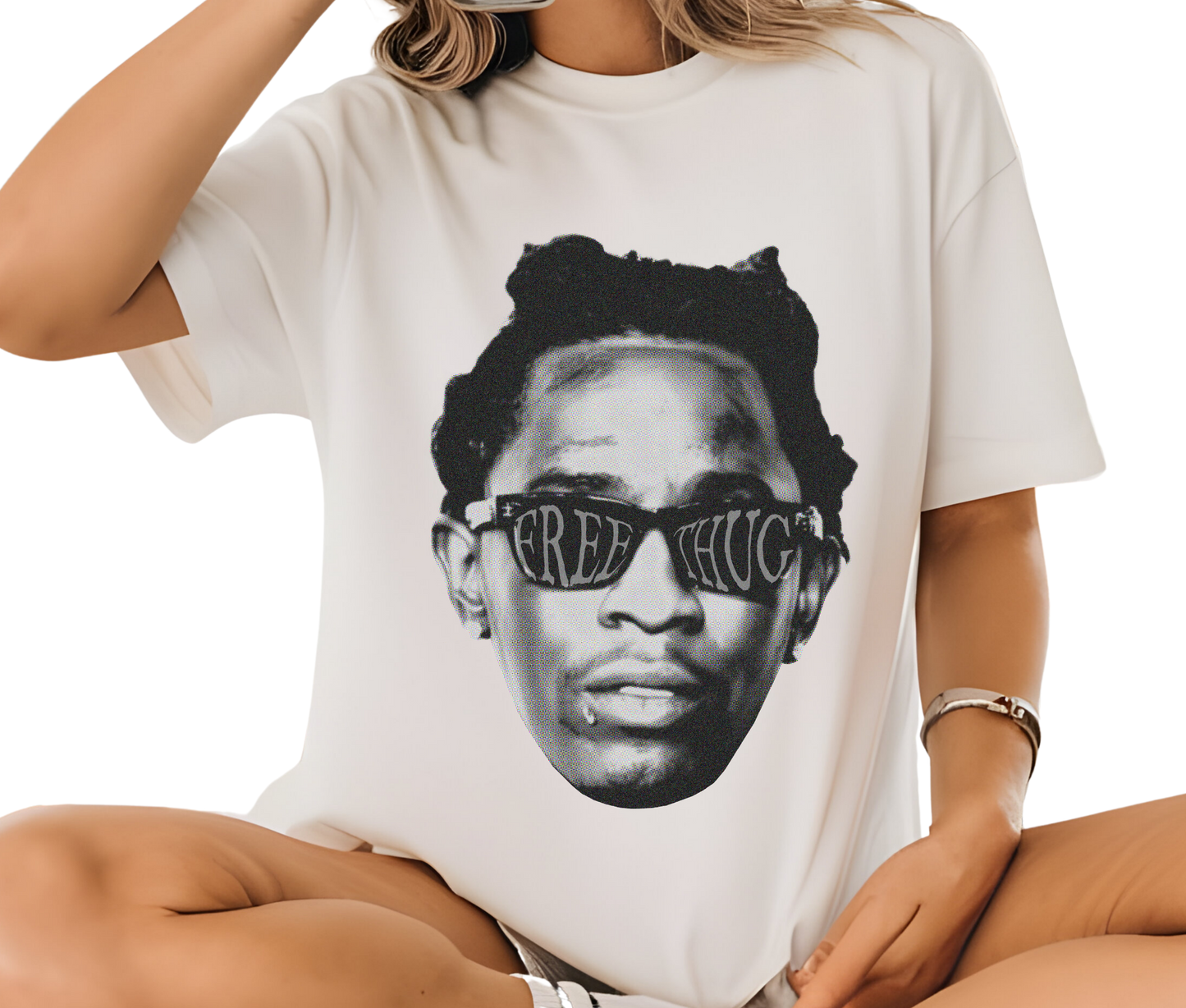 Young Thug Free Thug Graphic Tee – Vintage Rap Shirt, Retro Hip Hop Streetwear T-Shirt