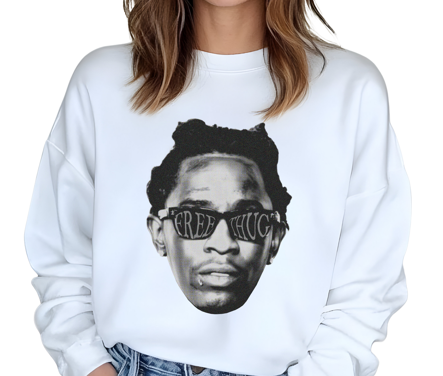 Young Thug Free Thug Sweatshirt – Vintage Rap Sweater, Retro Hip Hop Streetwear Apparel