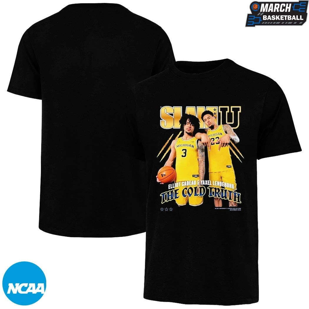 Yaxel Lendeborg And Elliot Cadeau SlamU Michigan Wolverines The Cold Truth T-Shirts