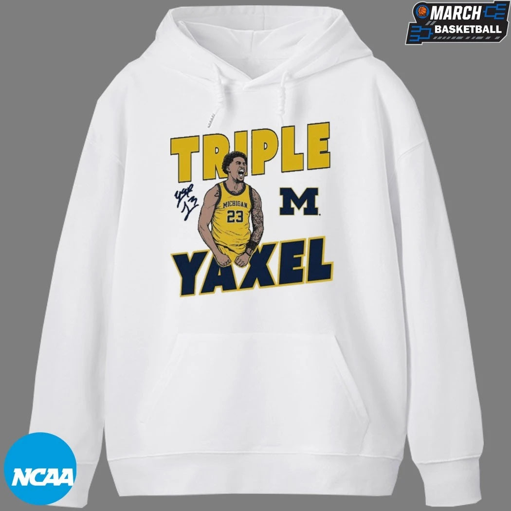 Yaxel Lendeborg Triple Yaxel Michigan Wolverines T-shirts