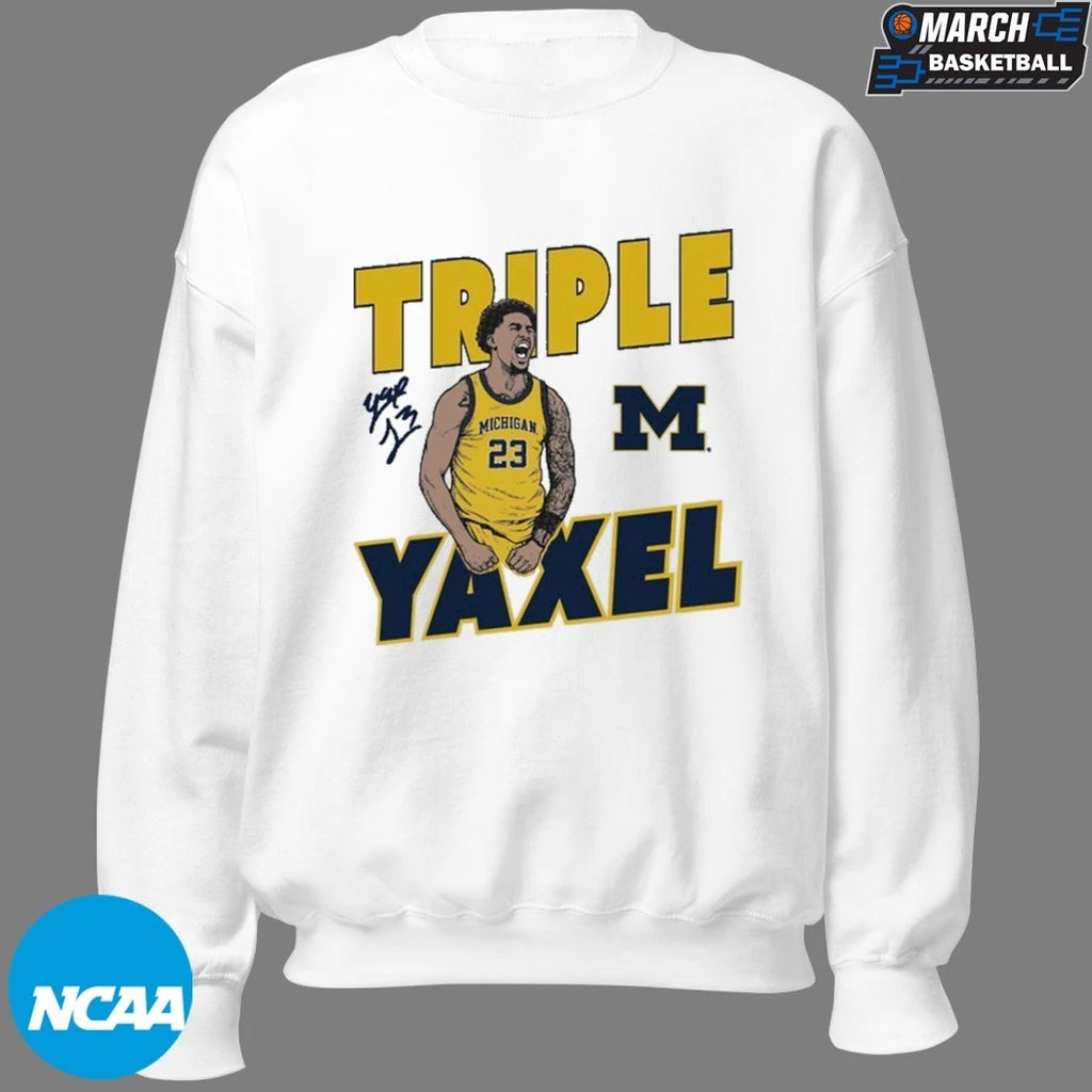Yaxel Lendeborg Triple Yaxel Michigan Wolverines T-shirts