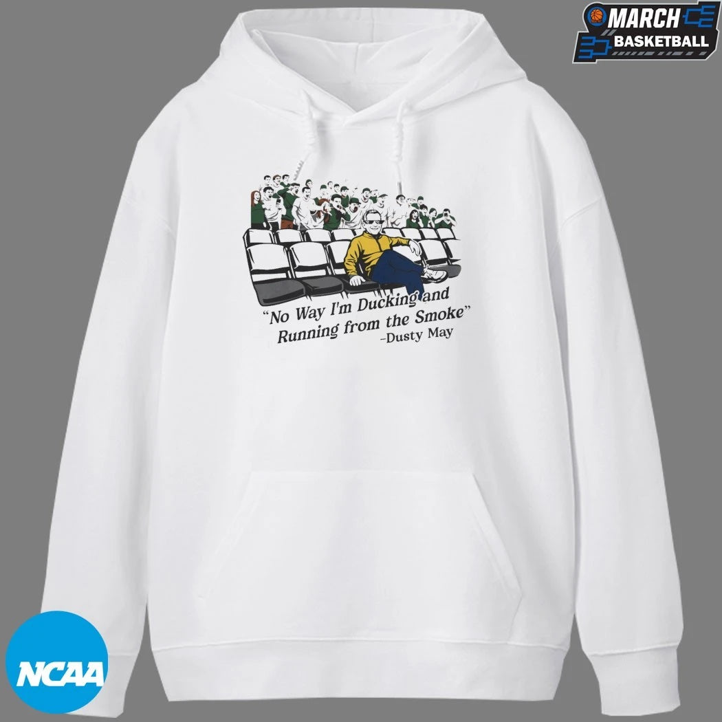 Yaxel Lendeborg Wearing Dusty May Ducking And Running From The Smoke Michigan Wolverines Coach T-shirts