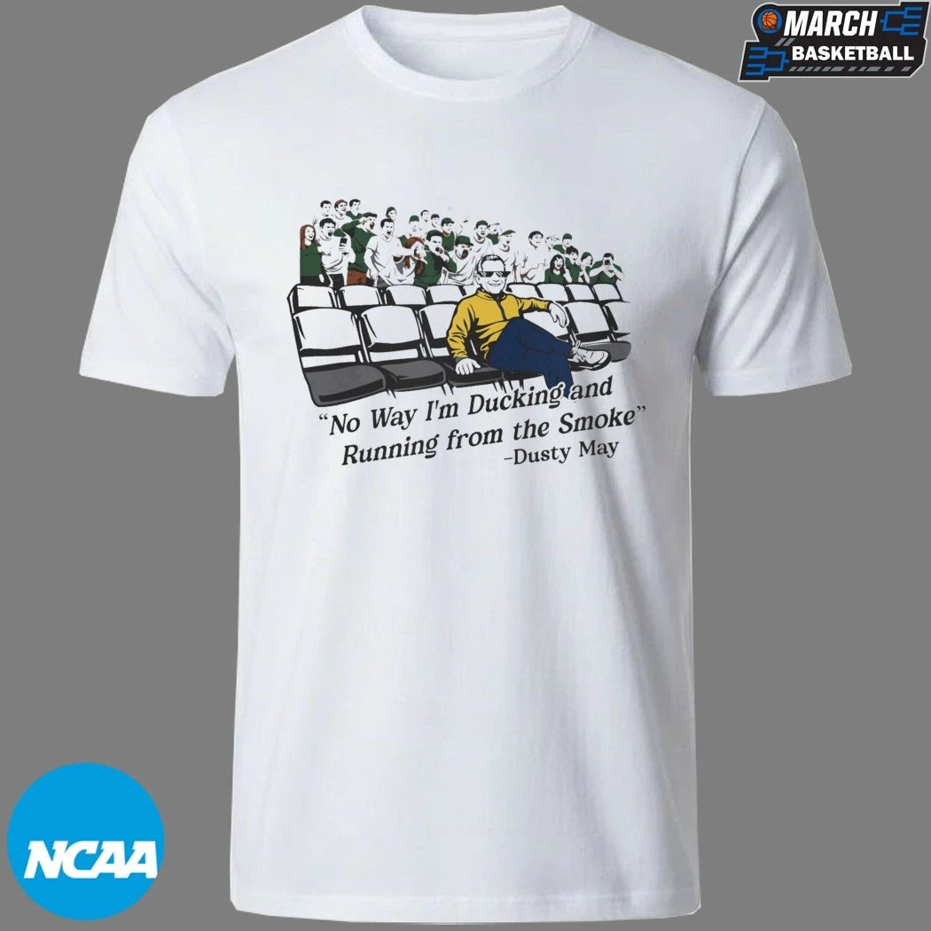 Yaxel Lendeborg Wearing Dusty May Ducking And Running From The Smoke Michigan Wolverines Coach T-shirts