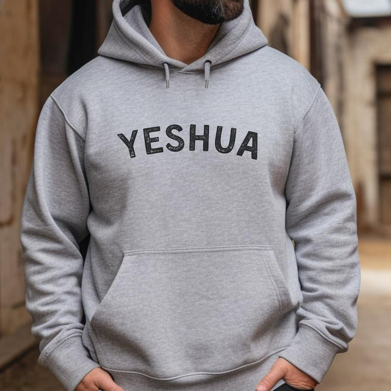 Yeshua Hoodie for Men Faith Based Hoodie Christian Merch for Men Spiritual Hoodie Christian Hoodie Gift Christian...