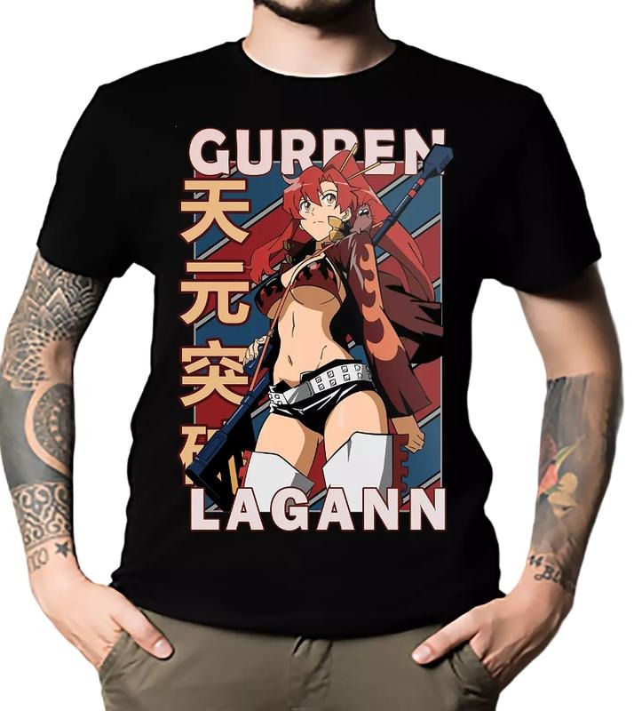 Yoko Littner Tengen Toppa Gurren Lagann Blue Red Retro Design Classic T-Shirt Hoodie, Sweatshirt | HypeCrazeTee.com
