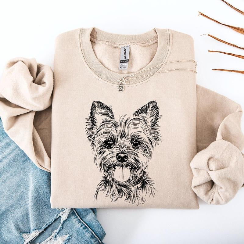 Yorkie, Yorkshire Terrier, Dog Lover Apparel, Pet, Dog Breed, Cute Sweatshirt, Crew Neck, Women's, Crewneck T-Shirts, Hoodie