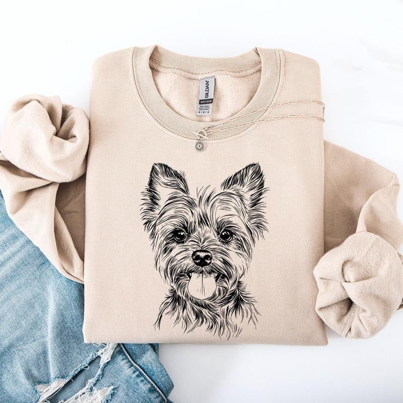 Yorkie, Yorkshire Terrier, Pet, Dog Breed Sweatshirt, Crew Neck, Women's, Crewneck T-Shirts, Hoodie | HypeCrazeTee.com