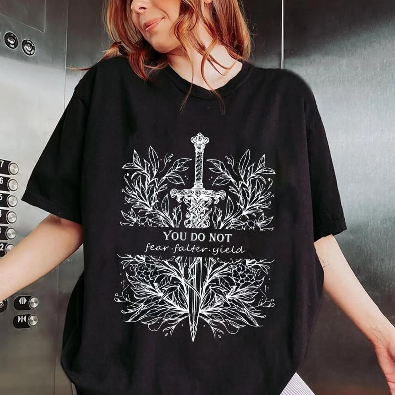 You Do Not Yield TOG T-Shirt, Throne Of Glass Series Sweatshirt, Aelin Galathynius Shirt, SJM Book Merch, Bookish Shirt...