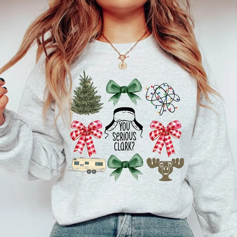 You Serious Clark Sweatshirt, Funny Holiday Pullover, Griswold Family Sweatshirt, Family Christmas Sweater, Christmas...