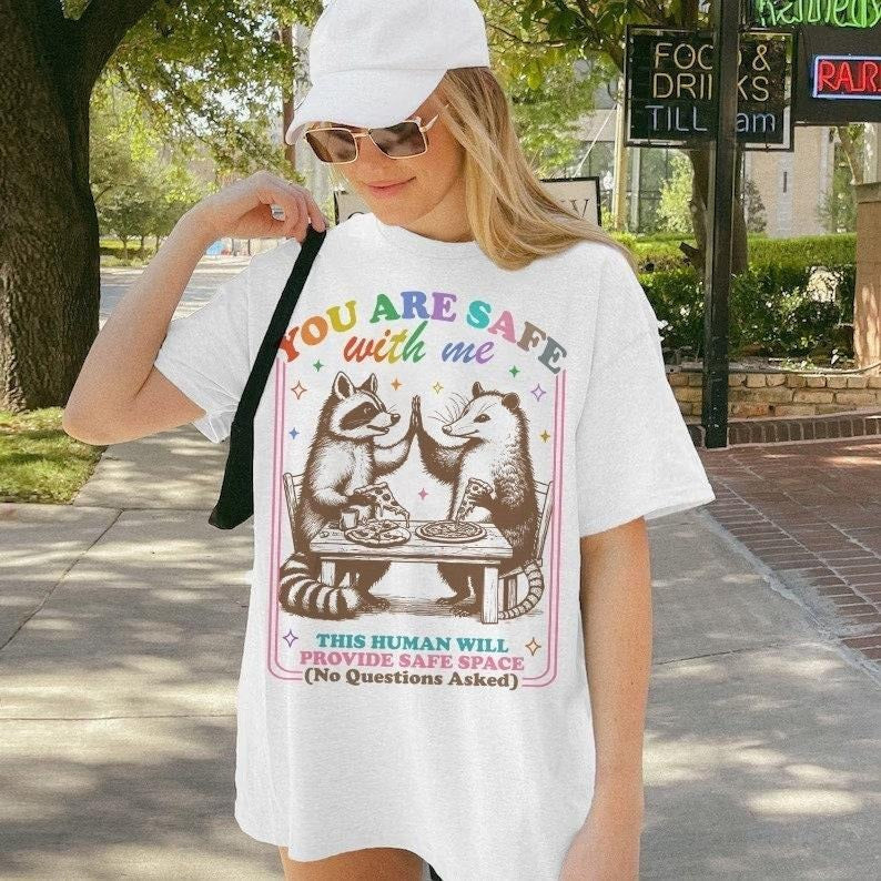 You are safe with me | lgbtq straight ally | this human will provide safe space | ally shirts | ally flag | pride merch |...
