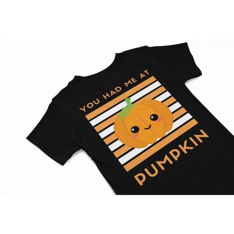 You had me at Pumpkin kawaii T-Shirt, Cute kawaii Tee, Funny fall autumn shirt gift, quirky food humour shirt, pumpkin...