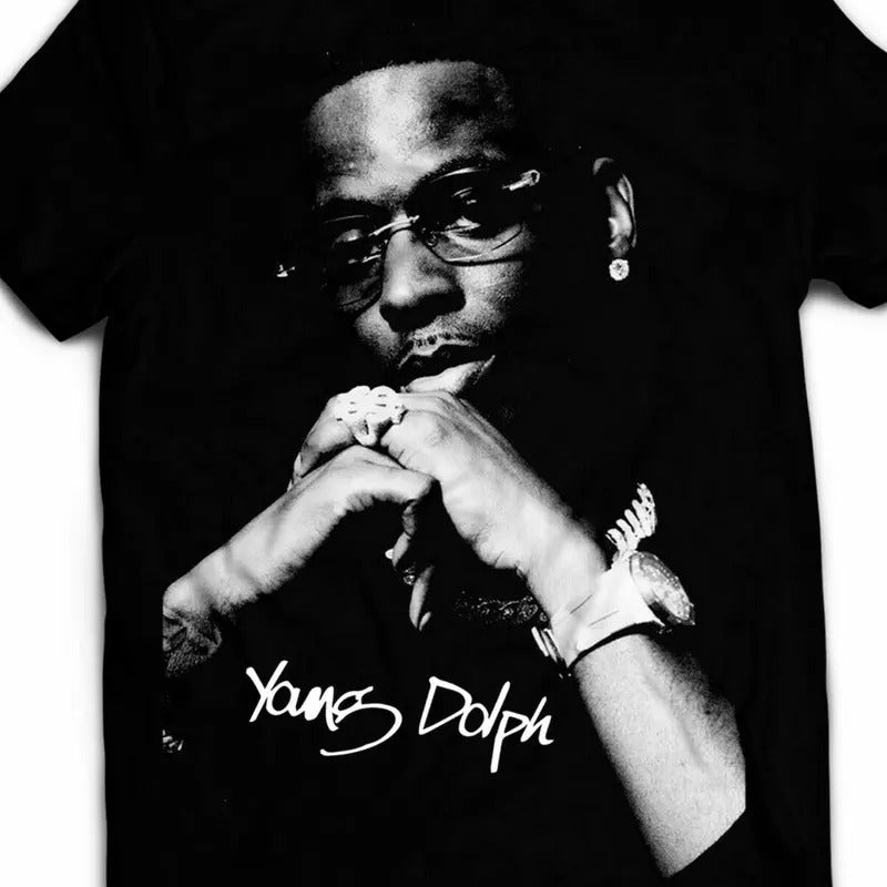 Young Dolph Signed Men T-shirt Black Short Sleeve All SIZE Hoodie, Sweatshirt | HypeCrazeTee.com