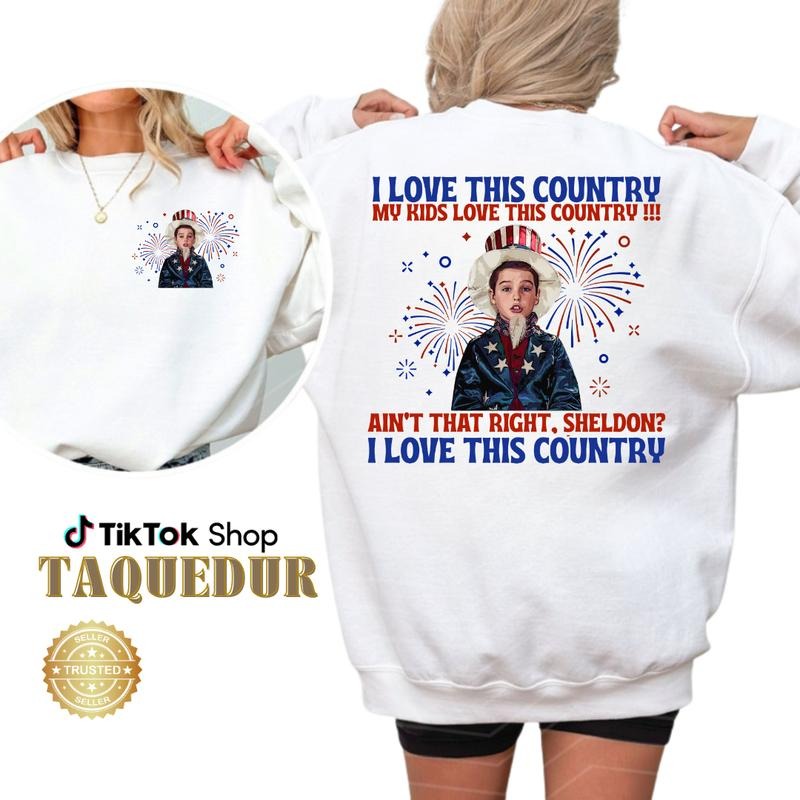 Young Sheldon 4th July Shirt, All American Boy Shirt, Boys 4th of July Shirt, Young Sheldon Patriotic American Flag...
