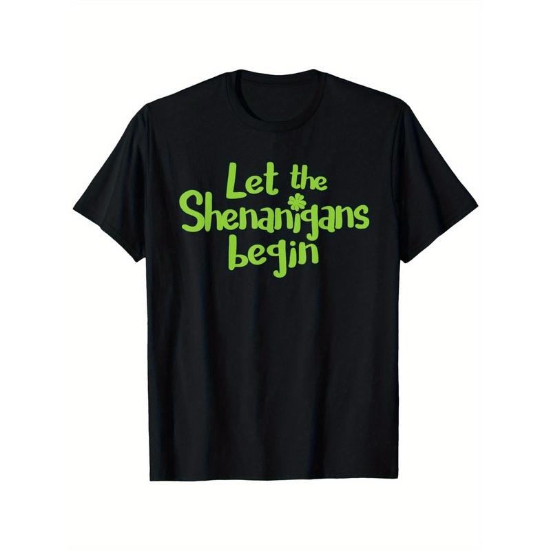Youngsters' St. Patrick's Day "Let the Shenanigans Begin" T-Shirt - Comfortable Cotton, Casual Fit, Short Sleeve, Round Neck