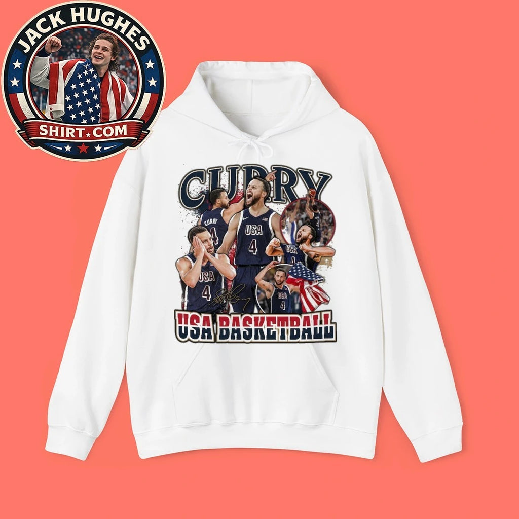 Youth Stadium Essentials Stephen Curry White USA Basketball Gold Medal Moments T-Shirt