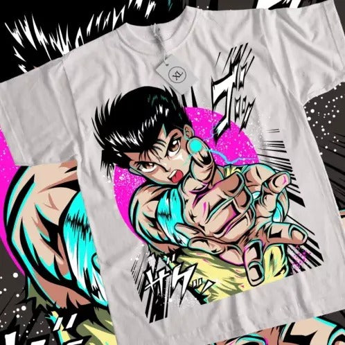Yusuke Urameshi T-Shirt Yu Yu Hakusho Youko Kurama Genkai Anime Shirt All Size Hoodie, Sweatshirt | HypeCrazeTee.com