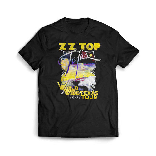 ZZ Top Tejas Album Art World Wide Texas Tour 76 Men's T-Shirt Tee