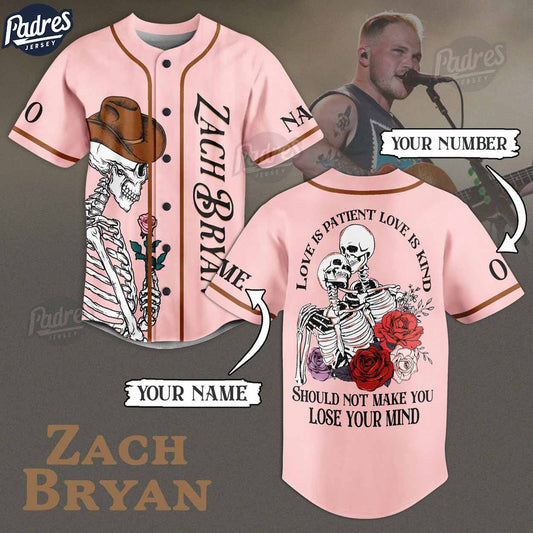 Zach Bryan Custom Jersey Love Is Patient Love Is Kind - Padres Jersey Oasis: Elevate Your Baseball Style Game