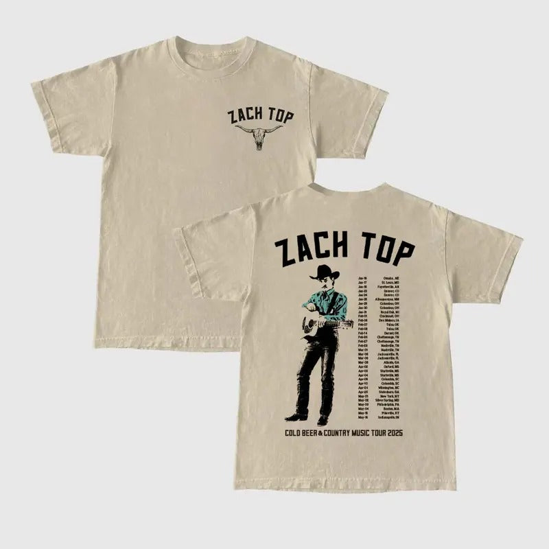 Zachh Top T-shirt Colo Beer & Country Music Tour 2025 Sweatshirt Zachh Top Tour 2025 Hoodie Zachh Top Merch Music Tee...