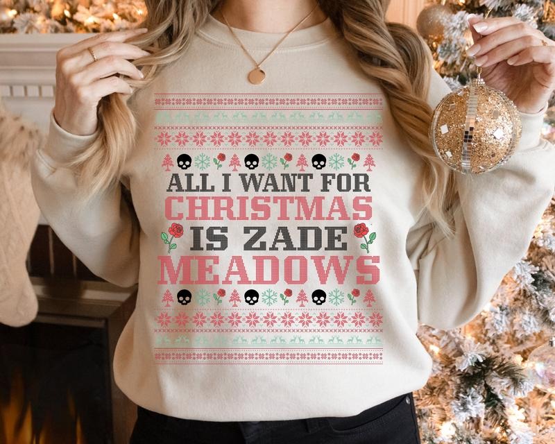 Zade Meadows Ugly Christmas Sweater, Haunting Adeline Hoodie, Spicy Book Shirt, Dark Romance Reader Merch, Bookish Gift,...