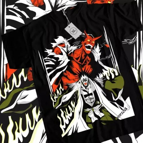 Zaraki Kenpachi T-Shirt Bleach Shirt Black Anime Manga Graphic Tee All Size Hoodie, Sweatshirt | HypeCrazeTee.com