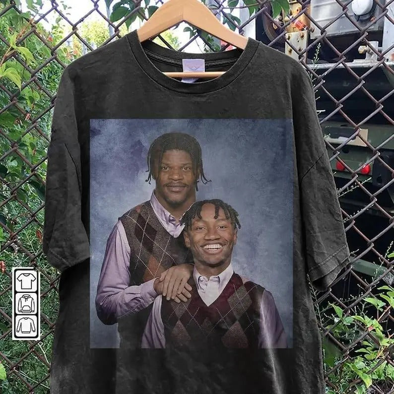 Zay Flowers Lamar Jackson Baltimore Football Shirt, Step Bros Funny Shirt Christmas Gift Fathers Day Unisex, Football Fan...