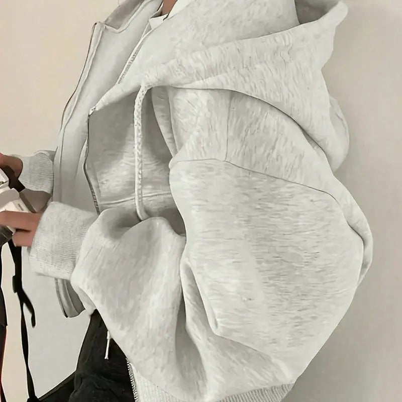 Zip Up Hoodie Long Sleeve Drawstring Hooded Sweatshirt Trendy Zipped Hoodies with Pocket T-Shirts | HypeCrazeTee.com