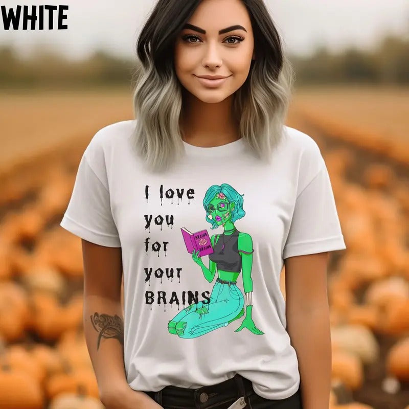 Zombie Valentines Day Horror Shirt Valloween Spooky Zombie Girl Tshirt Gothic Horror Valentine Shirt Creepy Zombie...