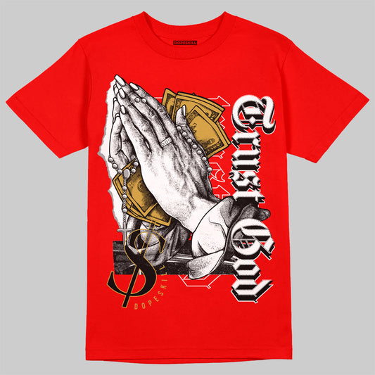 Red Collection DopeSkill Red T-shirt Trust God Graphic