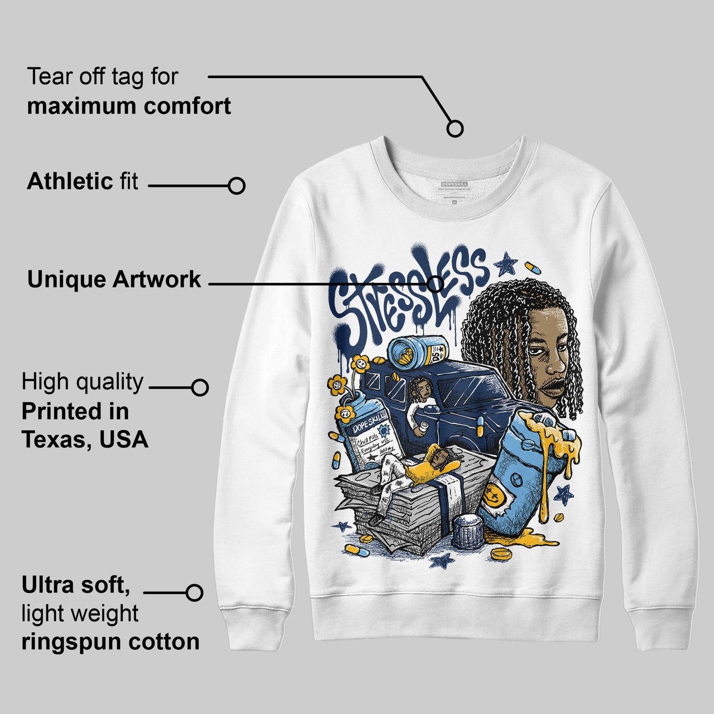 Retro Dunk From Above 4s DopeSkill Sweatshirt Stressless Graphic