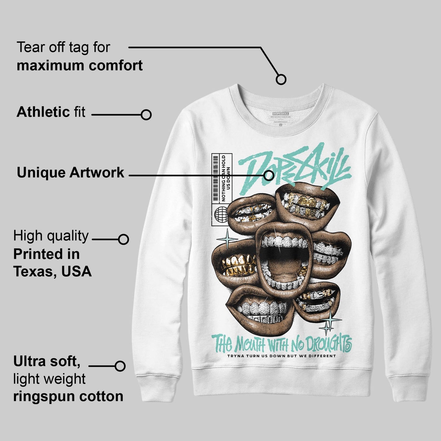 Igloo 11s DopeSkill Sweatshirt The Mouth With No Droughts Graphic